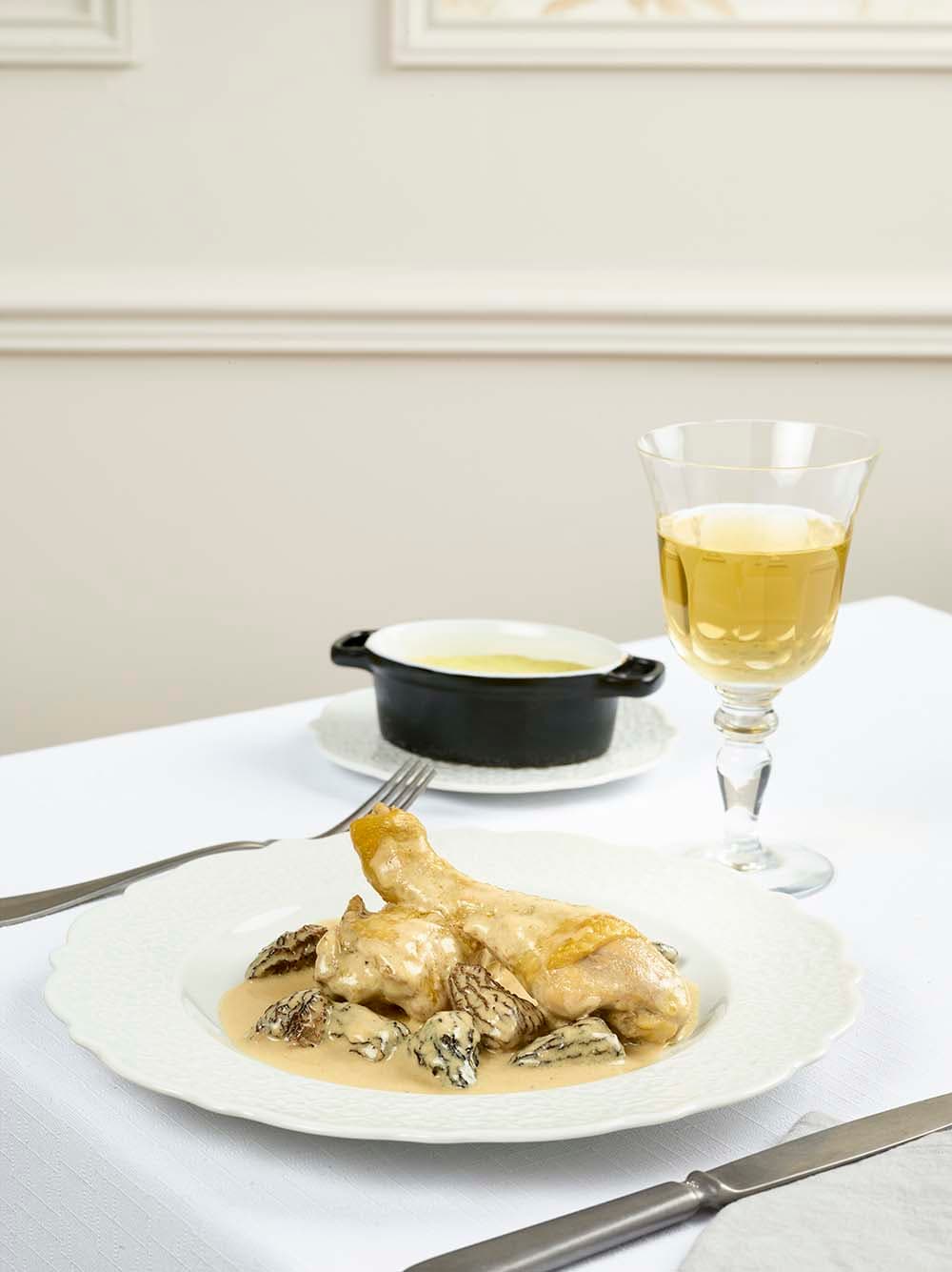 Poulet aux morilles